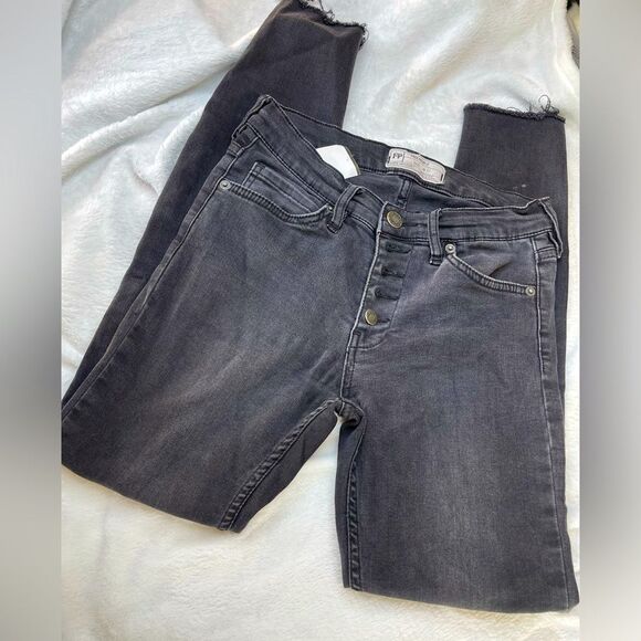 We the Free People black distressed denim jeans. Size W27 - Picture 1 of 4
